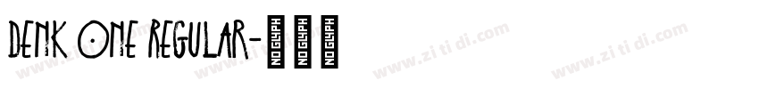 Denk One Regular字体转换